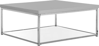 Safavieh Malone Chrome High Gloss Coffee Table Grey and Furniture 