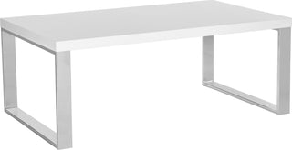 Safavieh Rockford Coffee Table White and Chrome Furniture 