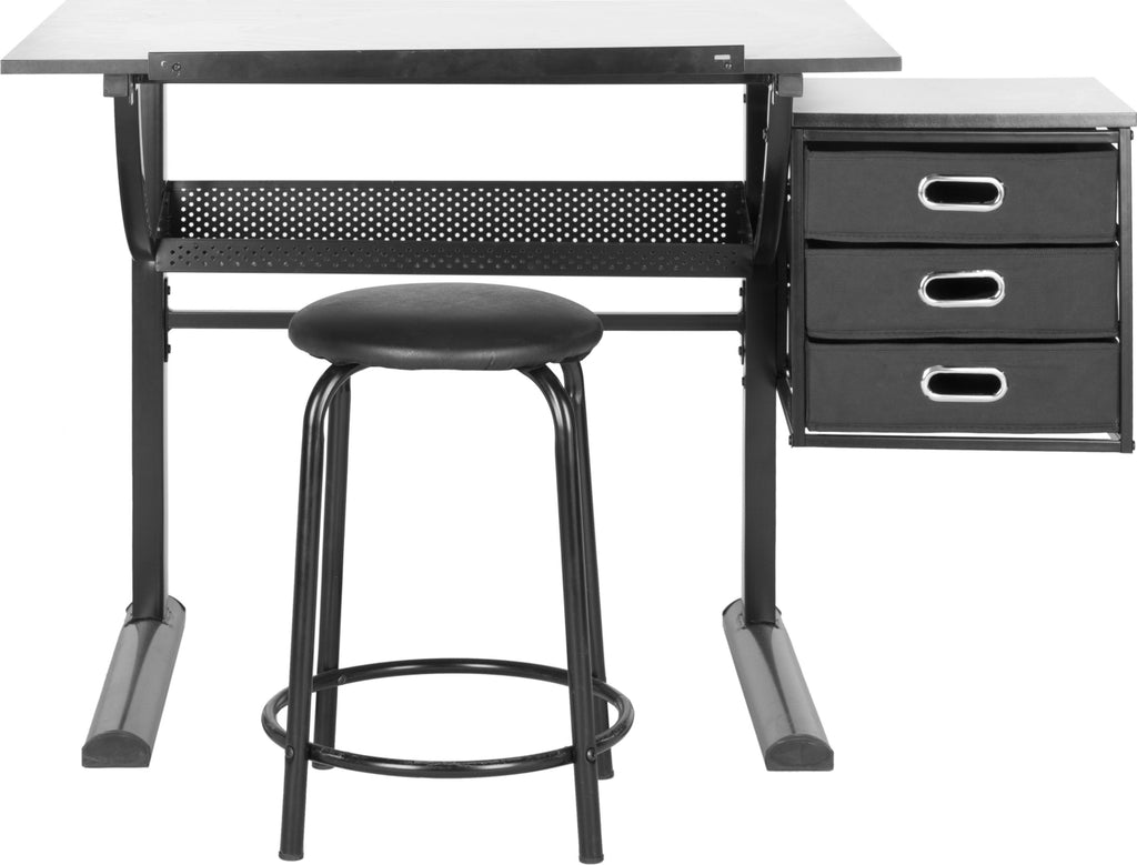 Safavieh Harvard Writing Desk Black and White Furniture main image