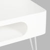 Safavieh Keaton Coffee Table White and Chrome Furniture 