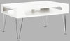 Safavieh Keaton Coffee Table White and Chrome Furniture 