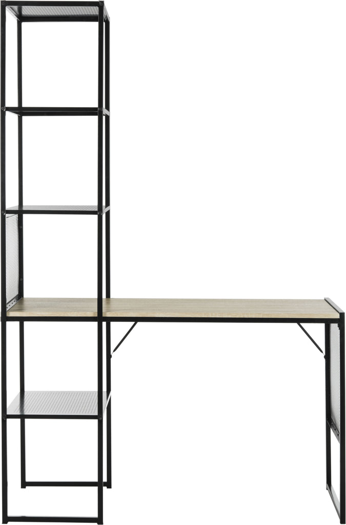 Safavieh Aba 46''W Corner Writing Desk With Storage Black Furniture main image