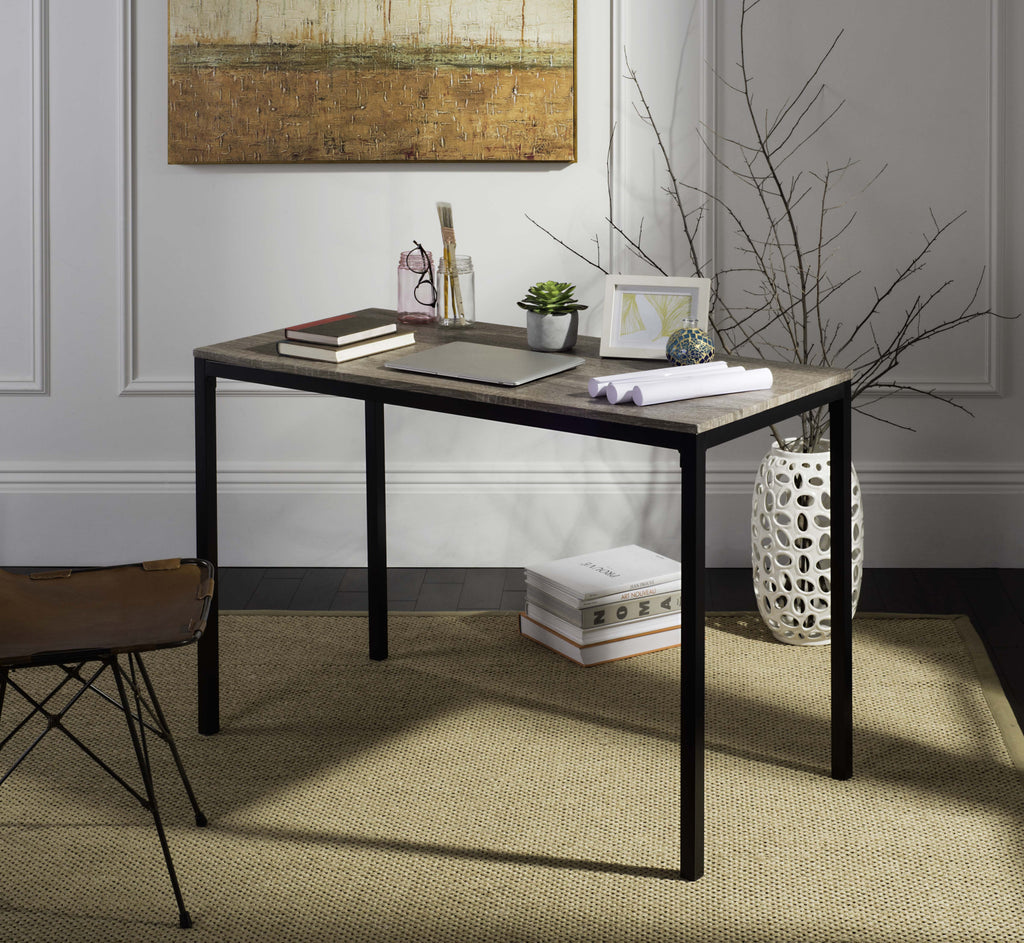 Safavieh Janison Writing Desk Grey and Black  Feature