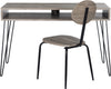 Safavieh Winta 47'' Retro Writing Desk / Chair Grey and Black Furniture main image