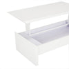 Safavieh Kinsley Lift-TOP Coffee Table White and Chrome Furniture 