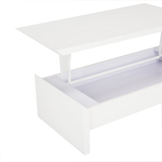 Safavieh Kinsley Lift-TOP Coffee Table White and Chrome Furniture 