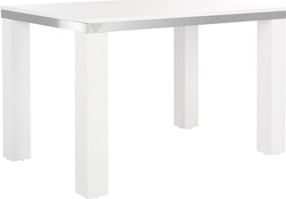 Safavieh Enos Modern Lacquer Desk White and Chrome Furniture 