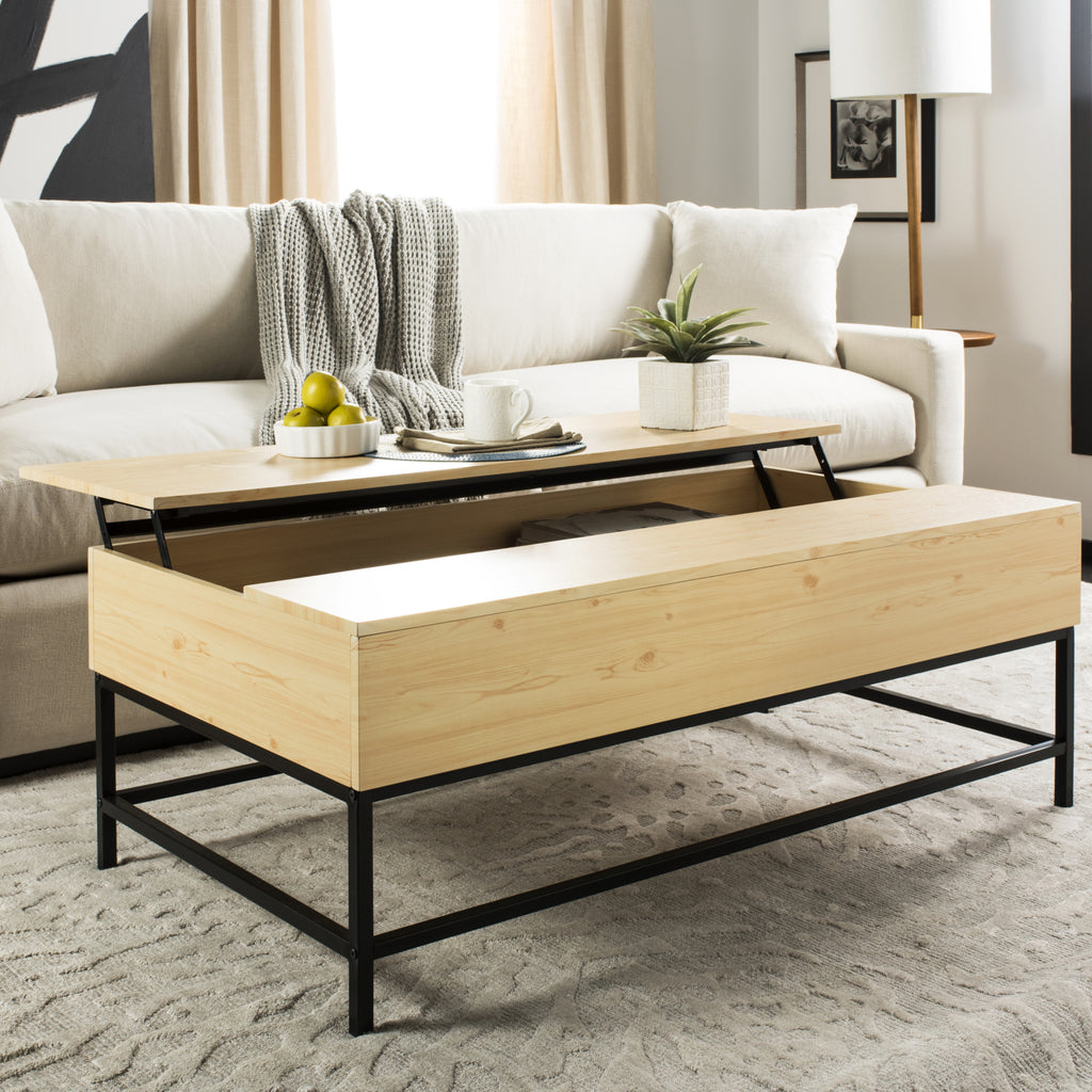 Light Oak Coffee Table with Lift Top – Stylish & Functional Modern Furniture