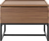 Safavieh Kristie Contemporary Lift-Top Coffee Table Dark Oak and Black Furniture main image