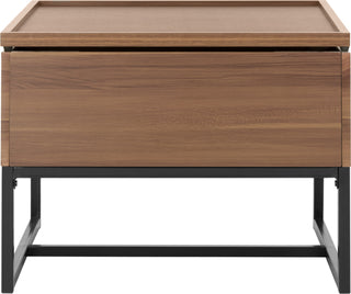 Safavieh Kristie Contemporary Lift-Top Coffee Table Dark Oak and Black Furniture main image