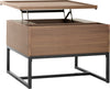 Safavieh Kristie Contemporary Lift-Top Coffee Table Dark Oak and Black Furniture 