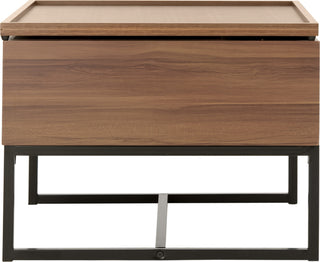 Safavieh Kristie Contemporary Lift-Top Coffee Table Dark Oak and Black Furniture 