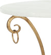 Safavieh Tamara Ringed Round Top Gold Accent Table White and Furniture 
