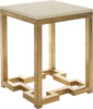 Safavieh Ray Marble Top Gold Accent Table Ivory and Furniture 