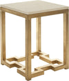 Safavieh Ray Marble Top Gold Accent Table Ivory and Furniture 