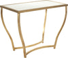 Safavieh Rex Glass Top Gold Foil Accent Table White and Furniture 