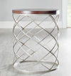 Safavieh Phoebe Silver Ribboned Round Top Accent Table Cherry and Furniture 