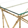 Safavieh Mark Crisscrossed Gold Accent Table and Clear Furniture 