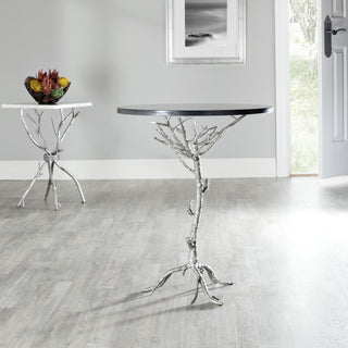 Safavieh Carolyn Rooted Silver Accent Table Black and Furniture  Feature