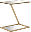 Safavieh Andrea Mirror Top Gold Accent Table Furniture 