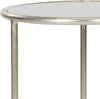Safavieh Shay Glass Top Silver Accent Table and Grey Furniture 