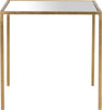 Safavieh Kiley Gold Leaf Mirror Top Accent Table Furniture main image