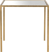 Safavieh Kiley Gold Leaf Mirror Top Accent Table Furniture main image