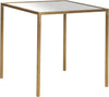 Safavieh Kiley Gold Leaf Mirror Top Accent Table Furniture 