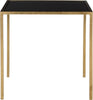 Safavieh Kiley Gold Leaf Mirror Top Accent Table and Black Furniture main image