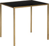 Safavieh Kiley Gold Leaf Mirror Top Accent Table and Black Furniture 