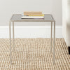 Safavieh Kiley Silver Leaf Accent Table and Black Furniture  Feature