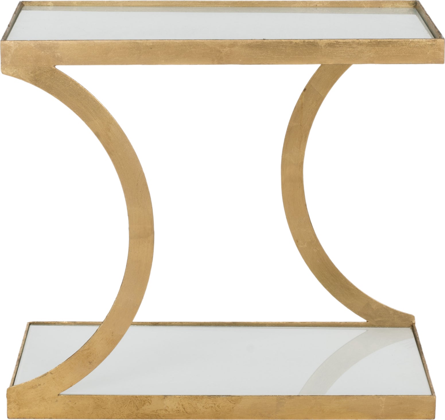 Safavieh Sullivan Gold Leaf Accent Table and White Furniture main image