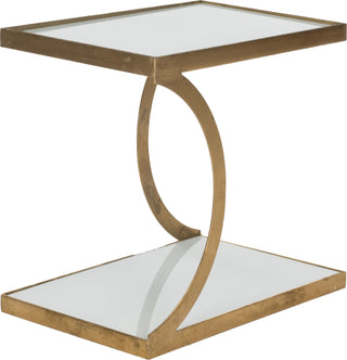 Safavieh Sullivan Gold Leaf Accent Table and White Furniture 