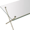 Safavieh Brogen Accent Table Silver and Clear Furniture 