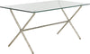Safavieh Brogen Accent Table Silver and Clear Furniture 