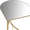 Safavieh Nevin Mirror Top Gold Accent Table Furniture 
