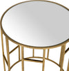Safavieh Doreen Mirror Top Accent Table Gold Furniture 