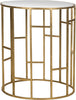 Safavieh Doreen Mirror Top Accent Table Gold Furniture main image