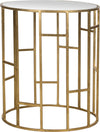 Safavieh Doreen Mirror Top Accent Table Gold Furniture main image