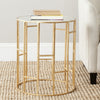 Safavieh Doreen Mirror Top Accent Table Gold Furniture  Feature