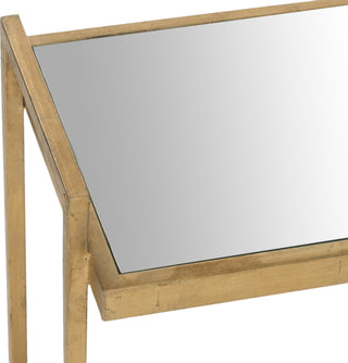 Safavieh Noland Mirror Top Gold Accent Table Furniture 