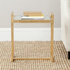 Safavieh Noland Mirror Top Gold Accent Table Furniture  Feature
