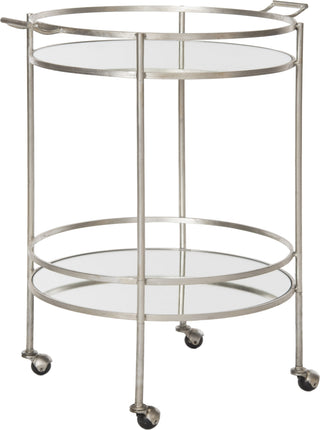 Safavieh Lavinia Bar Cart Silver Furniture 