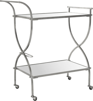 Safavieh Lucretius Bar Cart Silver Furniture 