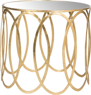 Safavieh Cyrah Gold Leaf Accent Table Antique Furniture main image