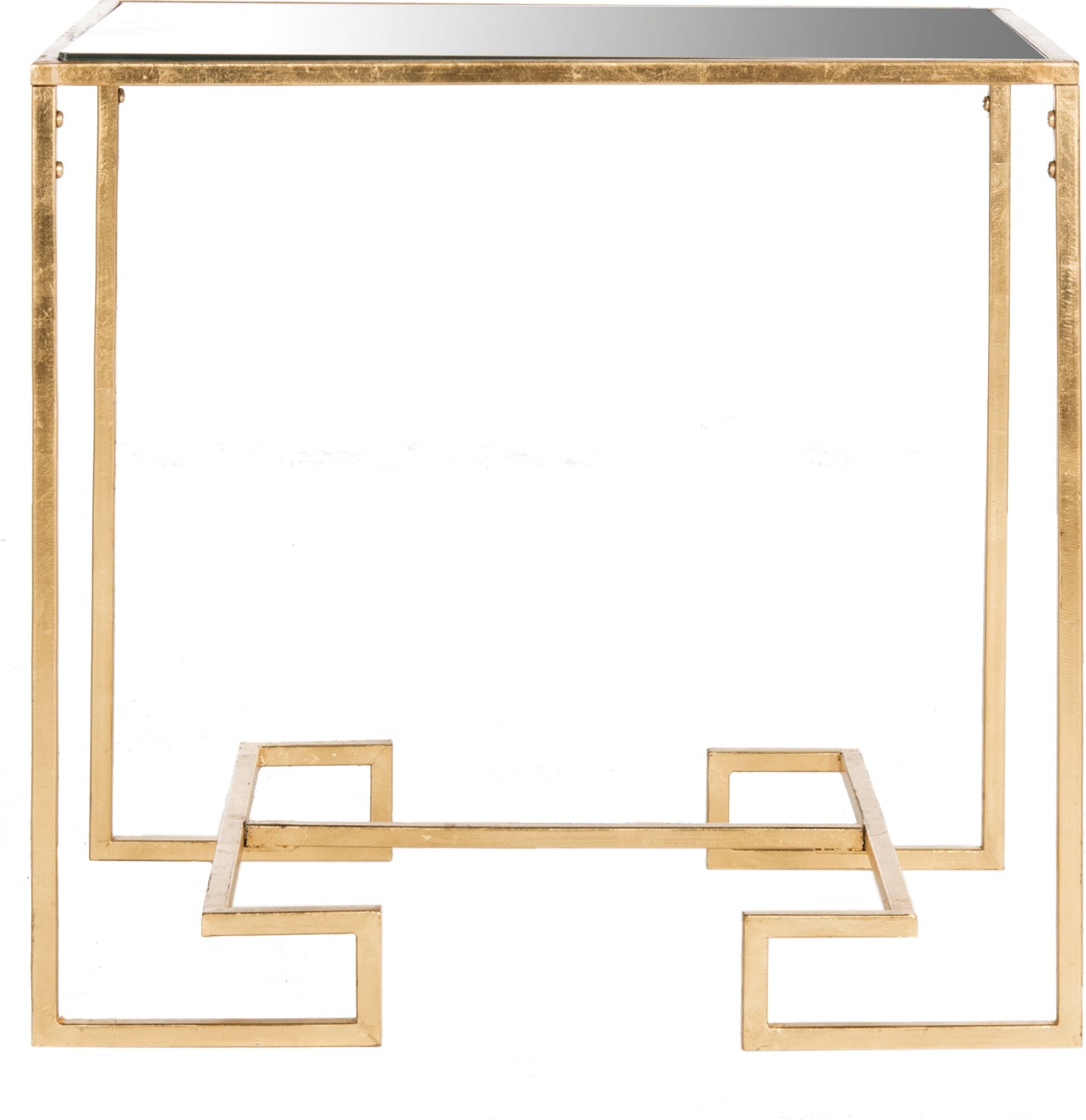 Safavieh Seamus Gold Leaf Greek Key Accent Table Antique Furniture main image