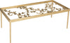 Safavieh Rosalia Butterfly Coffee Table Antique Gold Furniture 
