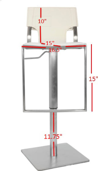 Safavieh Armondo Gas Lift Swivel Bar Stool White Furniture 