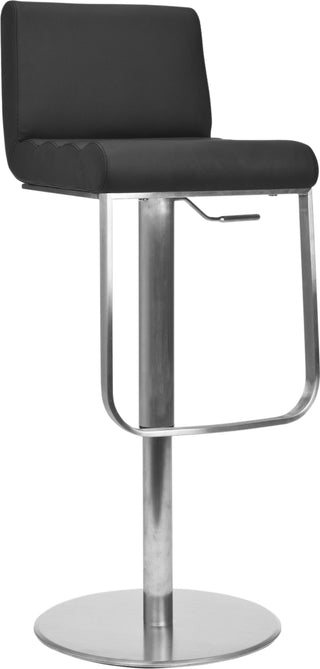 Safavieh Stanley Gas Lift Swivel Bar Stool Black Furniture 