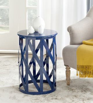 Safavieh Bertram Stool Navy Furniture  Feature